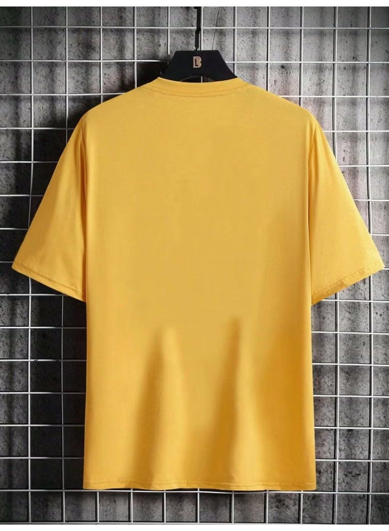 DogFish Printed Oversize Yellow T-Shirt - Image 2
